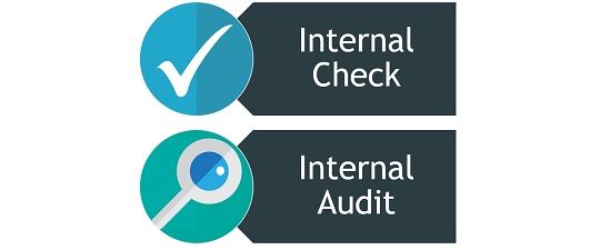 What is the difference between internal check and internal control?